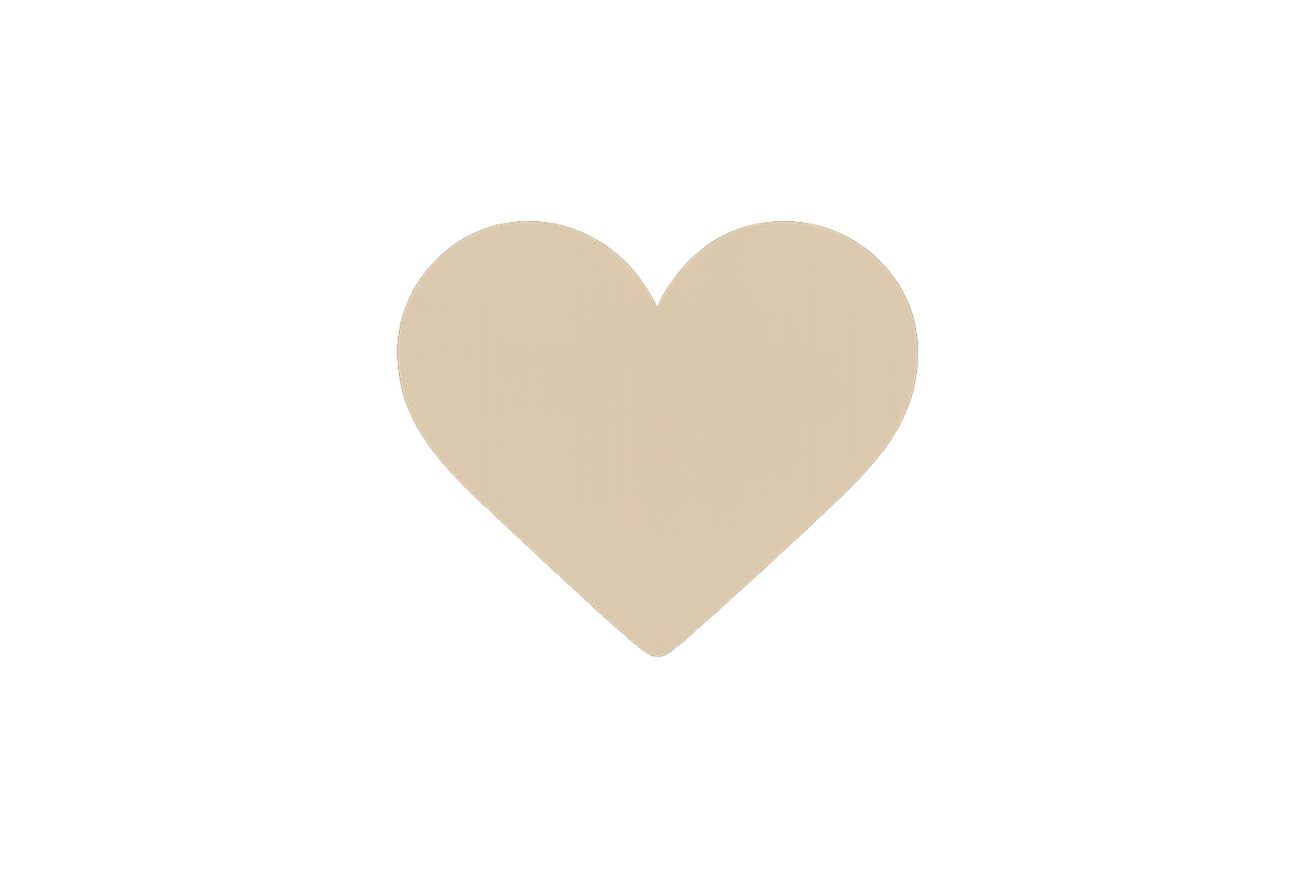 create a heart icon. the theme color is #D9C7B3